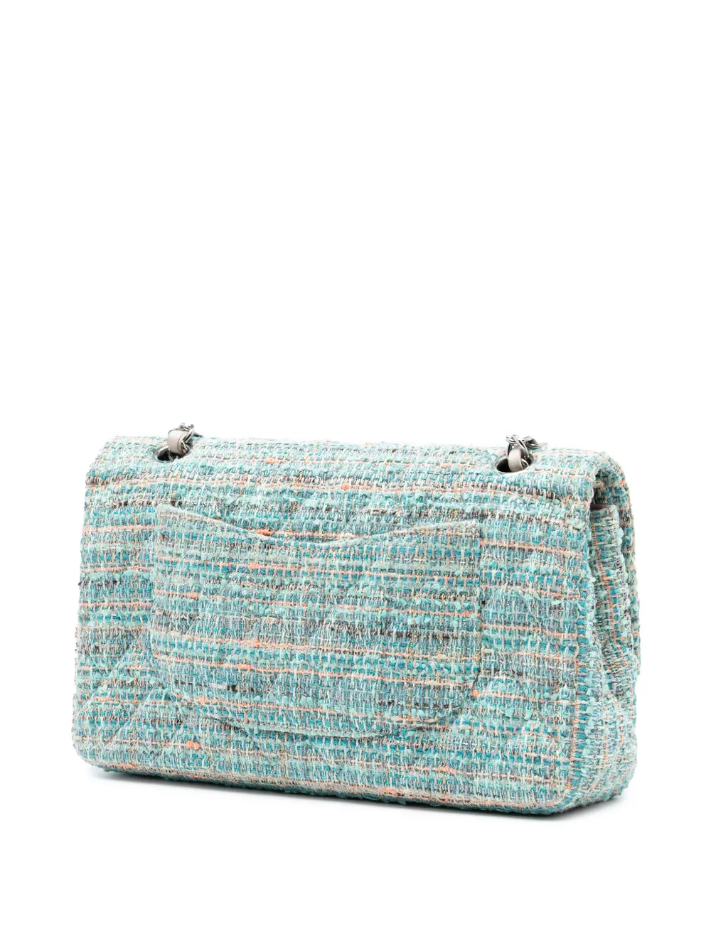 Chanel Pre Owned 2010 2011 Medium Classic Tweed Double Flap Shoulder Bag