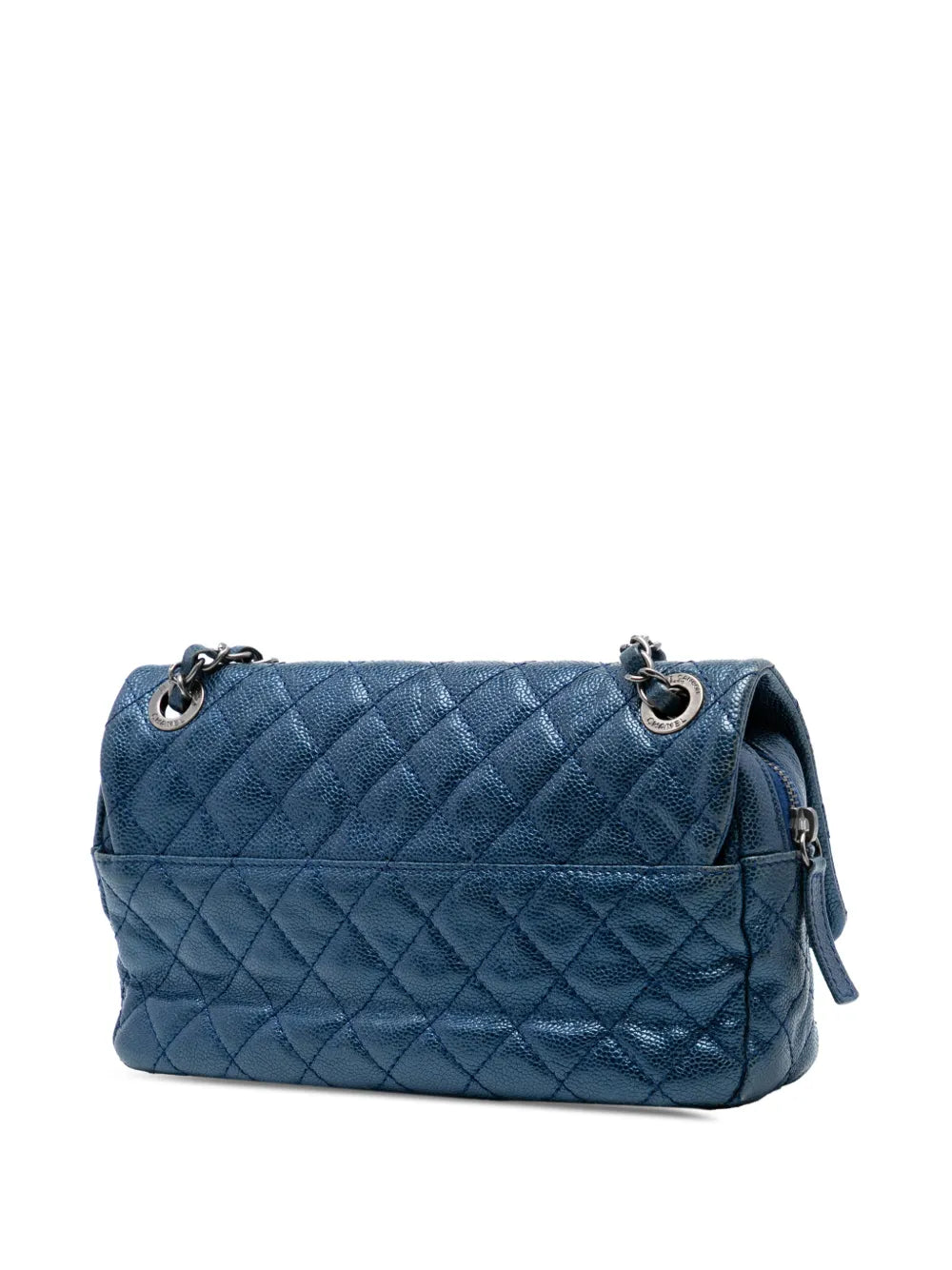 Chanel Pre Owned 2012 Medium Quilted Iridescent Caviar Easy Flap Shoulder Bag