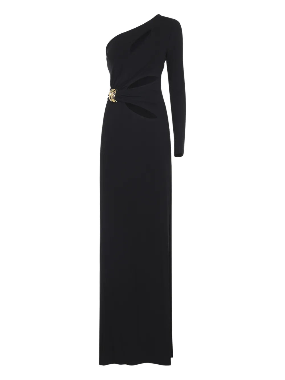 Elisabetta Franchi One Shoulder Cut Out Detail Maxi Dress