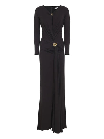 Elisabetta Franchi Draped Detail Maxi Dress