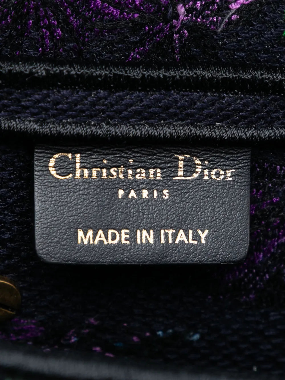 Christian Dior Pre Owned 2023 Canvas Embroidered Floral Saddle Bag Shoulder Bag