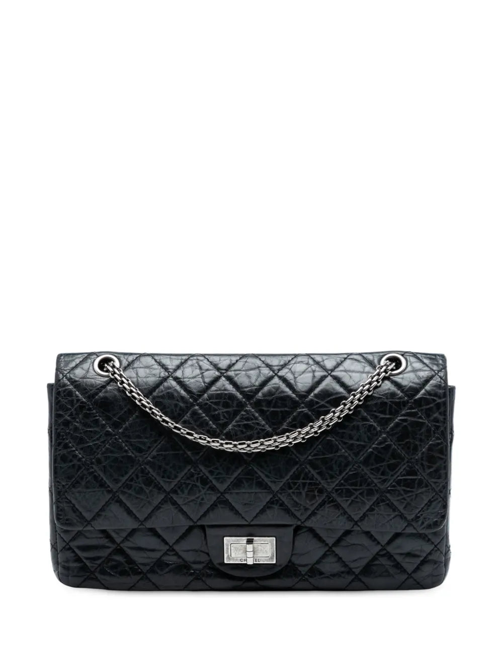 Chanel Pre Owned 2008 2009 Reissue 255 Aged Calfskin Double Flap 227 Shoulder Bag
