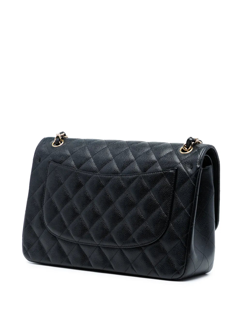 Chanel Pre Owned 2013 2014 Jumbo Classic Caviar Double Flap Shoulder Bag