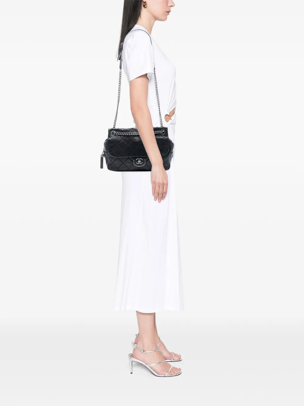 Chanel Pre Owned 2013 2014 Paris Edinburgh Jumbo Quilted Calfskin Coco Sporran Flap Shoulder Bag