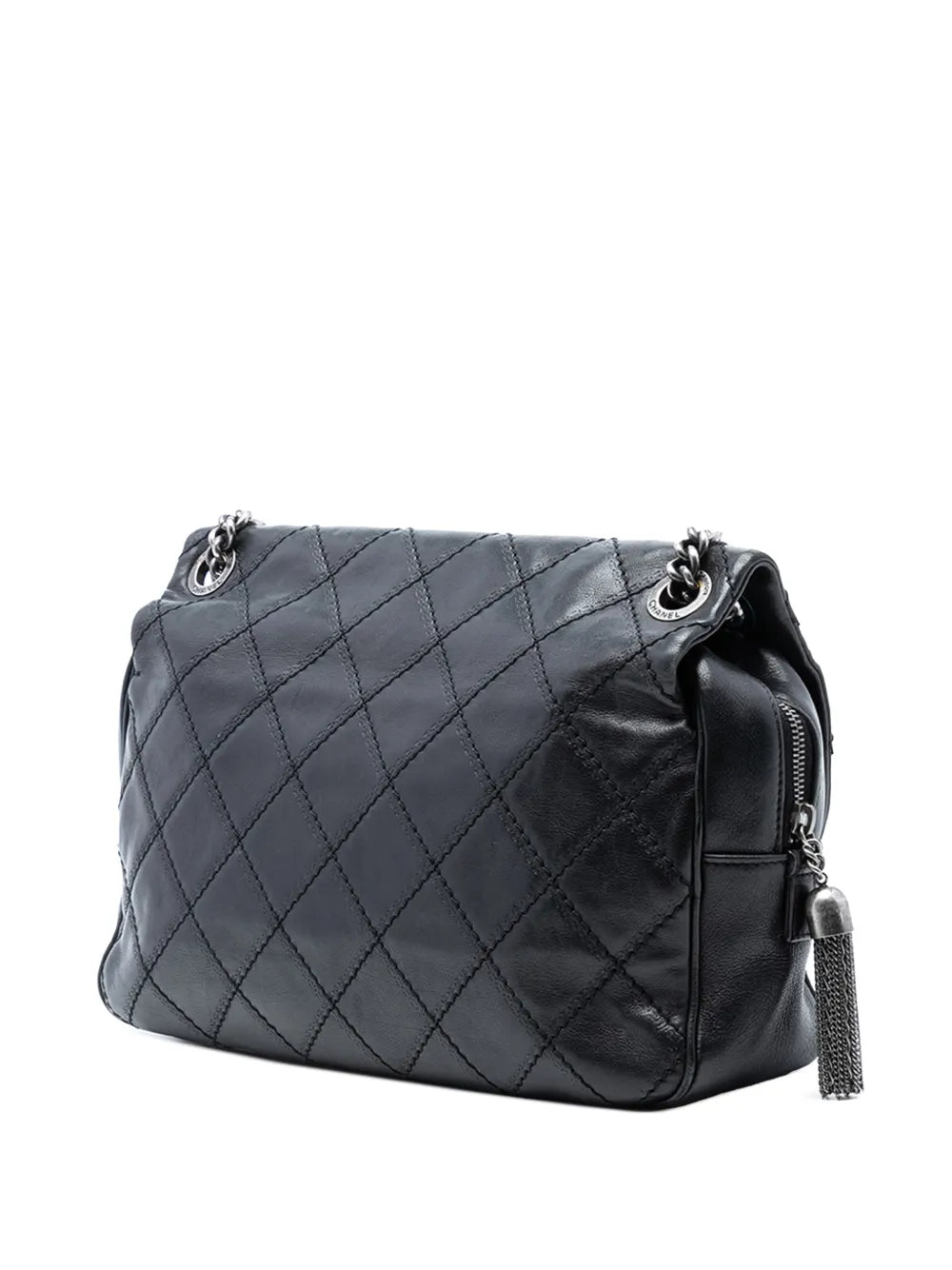 Chanel Pre Owned 2013 2014 Paris Edinburgh Jumbo Quilted Calfskin Coco Sporran Flap Shoulder Bag