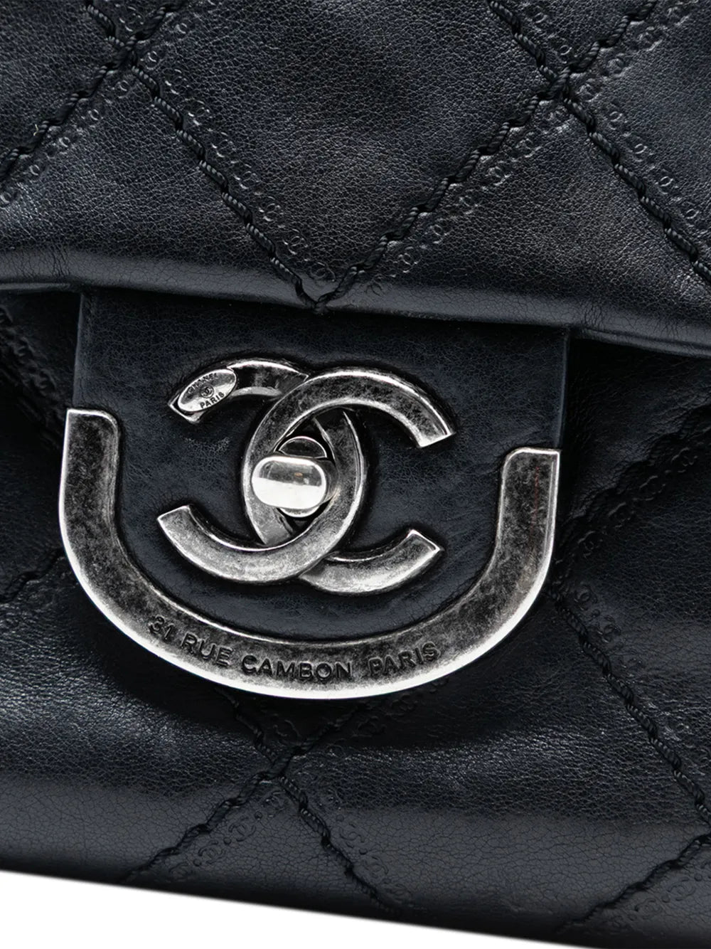 Chanel Pre Owned 2013 2014 Paris Edinburgh Jumbo Quilted Calfskin Coco Sporran Flap Shoulder Bag