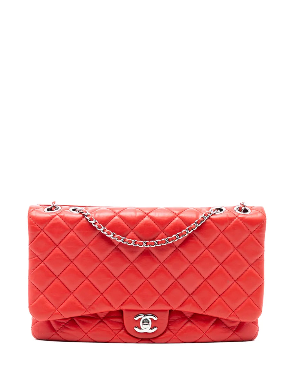 Chanel Pre Owned 2014 Jumbo Quilted Calfskin Tender Touch Flap Shoulder Bag