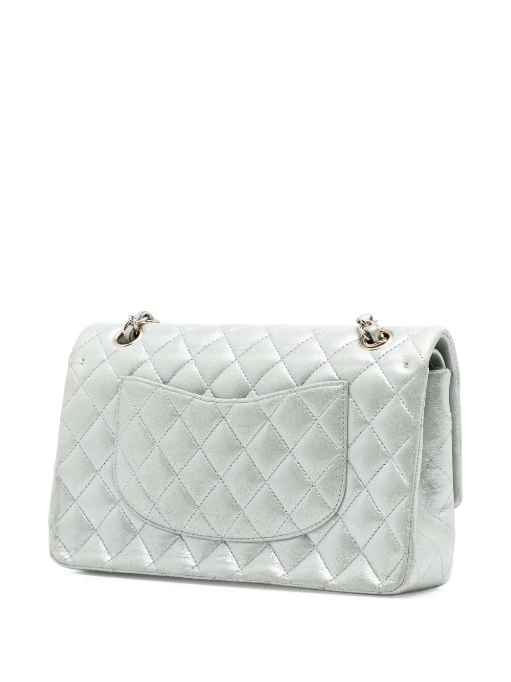 Chanel Pre Owned 2011 Medium Classic Iridescent Lambskin Double Flap Shoulder Bag