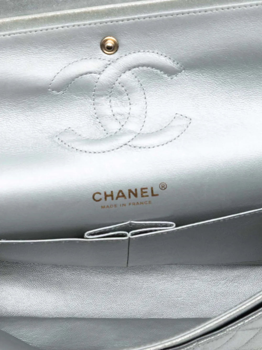 Chanel Pre Owned 2011 Medium Classic Iridescent Lambskin Double Flap Shoulder Bag