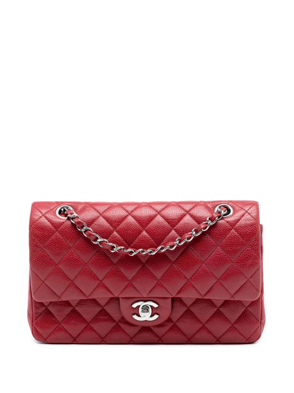 Chanel Pre Owned 2010 2011 Medium Classic Caviar Double Flap Shoulder Bag