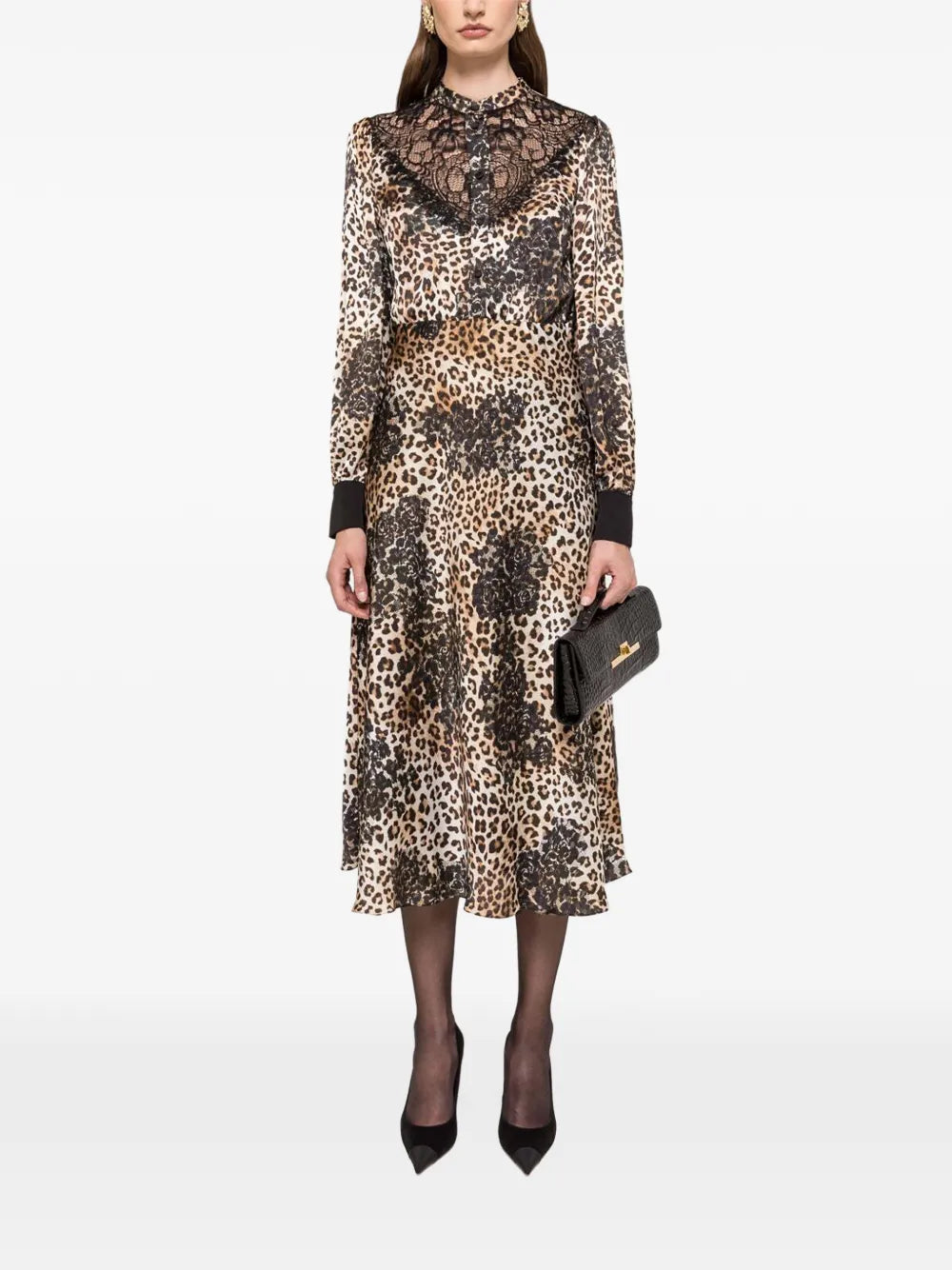 Nissa Leopard Print Midi Dress