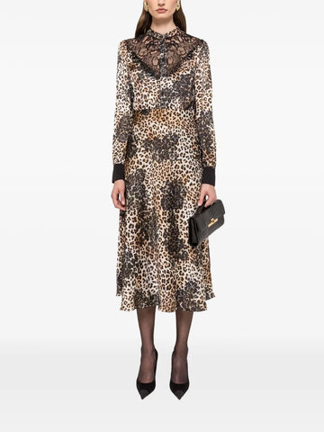Nissa Leopard Print Midi Dress
