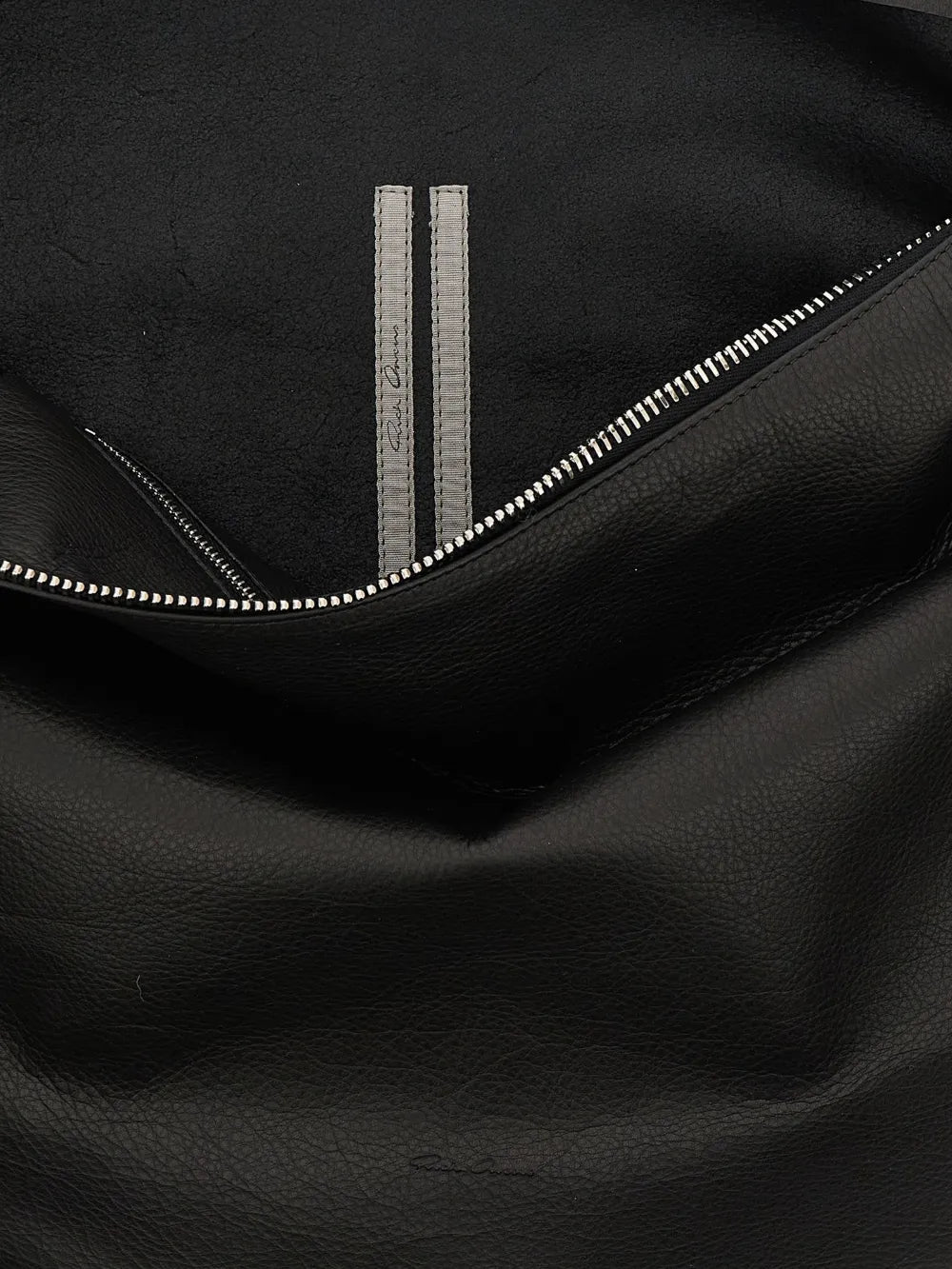 Rick Owens Gemini Zip Hook Leather Shoulder Bag