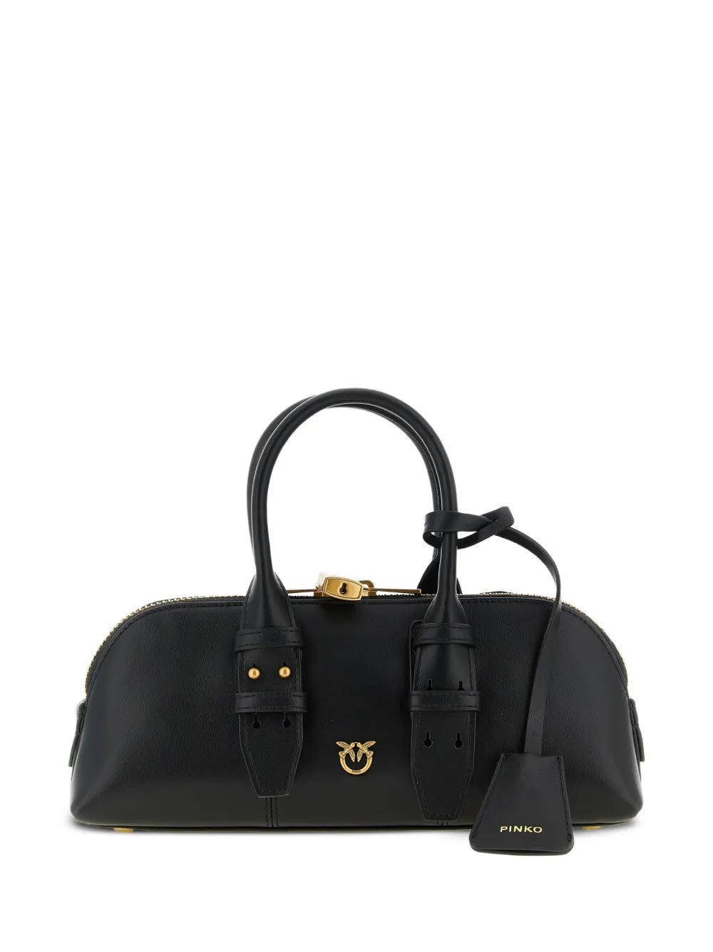 Pinko Small Escape Love Birds Leather Shoulder Bag