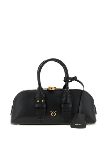 Pinko Small Escape Love Birds Leather Shoulder Bag