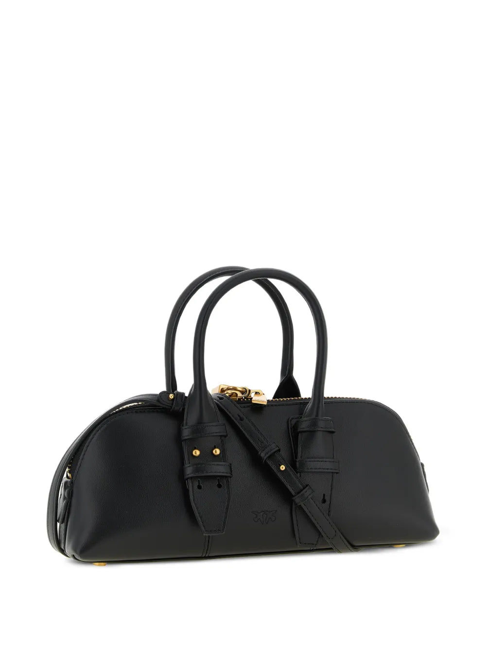 Pinko Small Escape Love Birds Leather Shoulder Bag