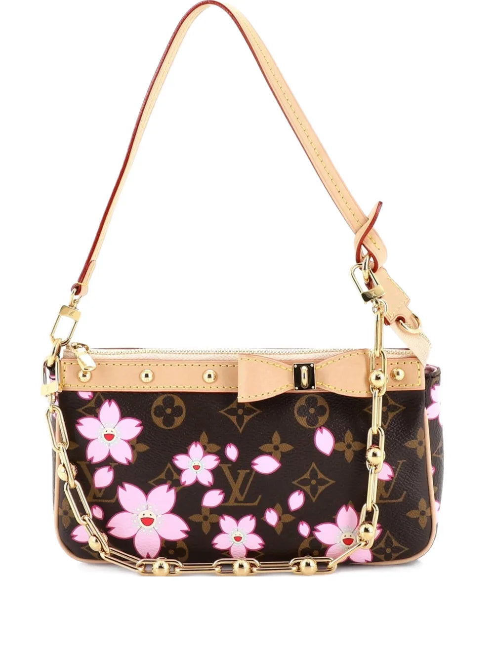 Louis Vuitton Pre Owned X Takashi Murakami Pochette Accessoires Nm Limited Edition Cherry Blossom Monogram Shoulder Bag