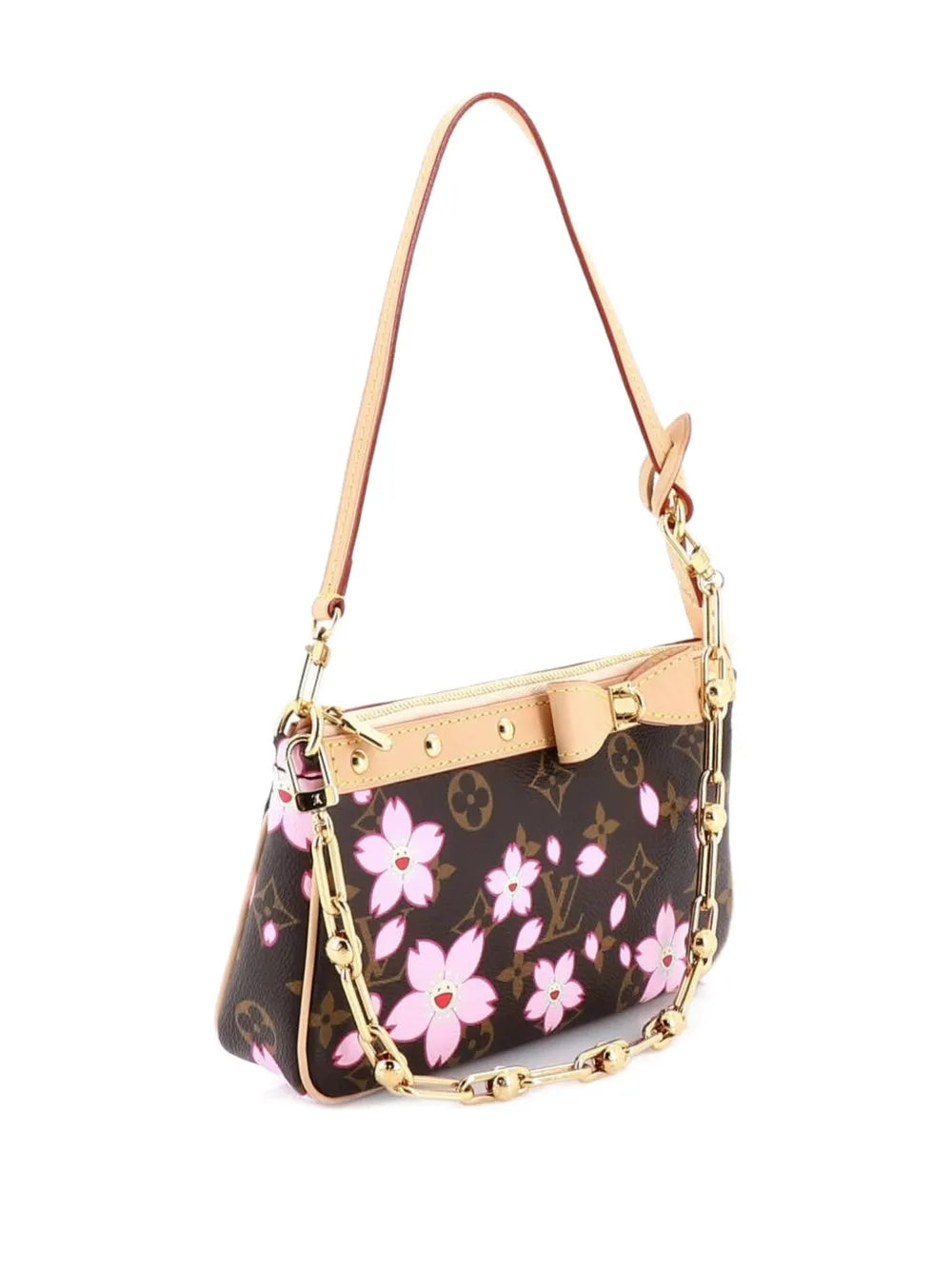 Louis Vuitton Pre Owned X Takashi Murakami Pochette Accessoires Nm Limited Edition Cherry Blossom Monogram Shoulder Bag