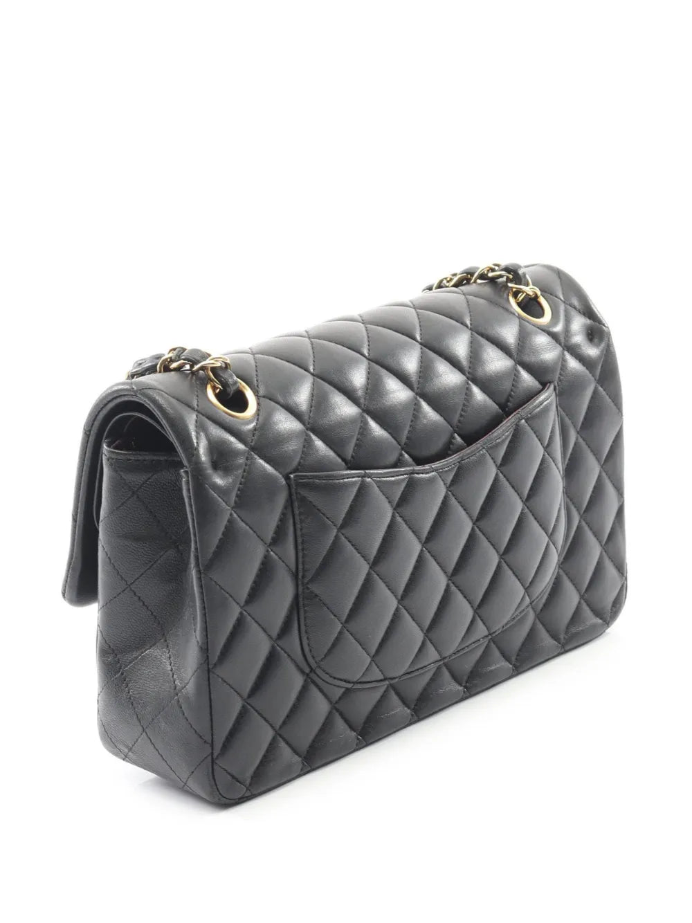 Chanel Pre Owned 2017 2018 Medium Classic Lambskin Double Flap Shoulder Bag