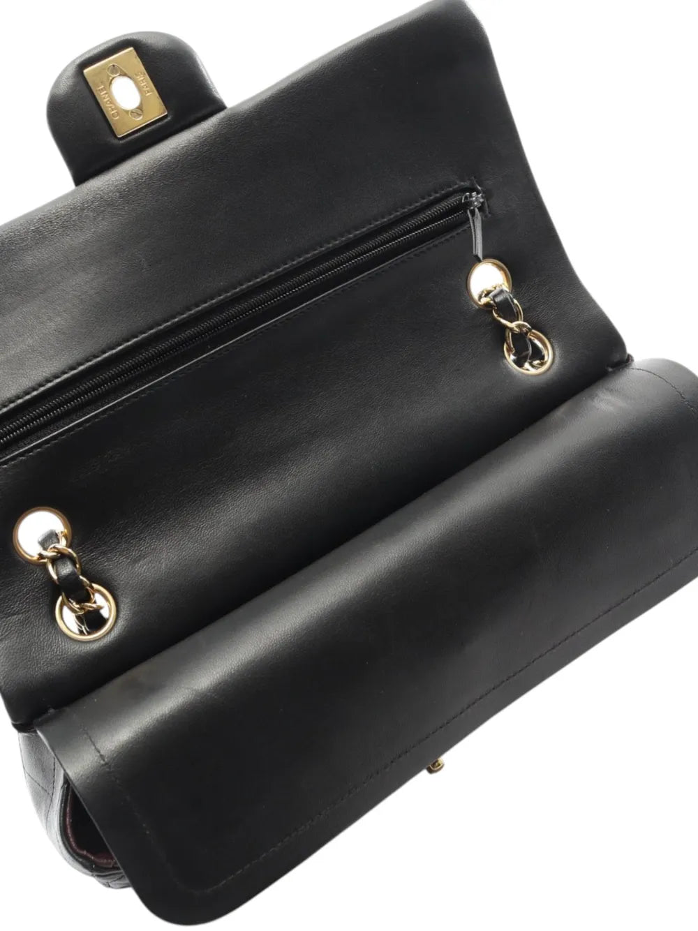 Chanel Pre Owned 2017 2018 Medium Classic Lambskin Double Flap Shoulder Bag