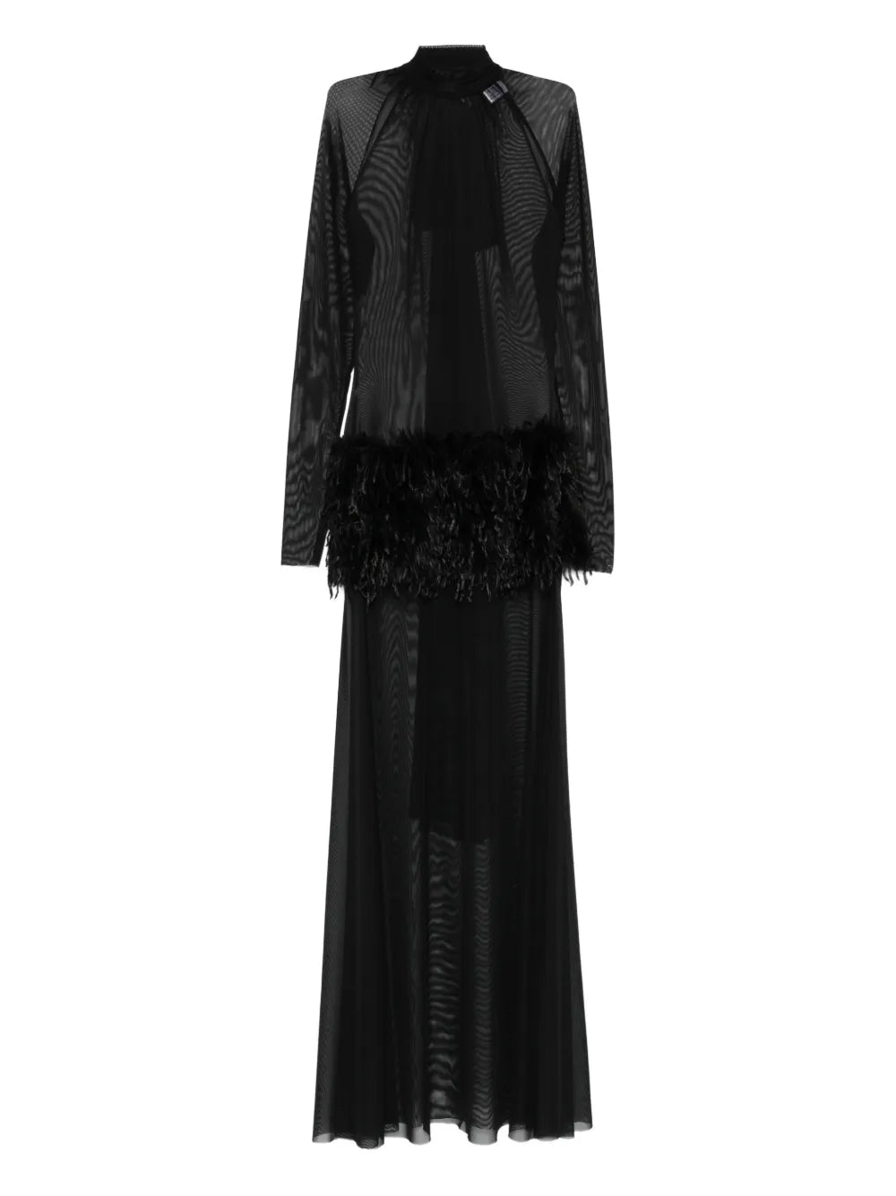 Atu Body Couture Feather Panel Gown