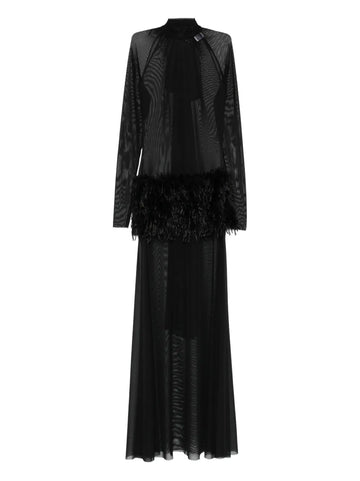 Atu Body Couture Feather Panel Gown
