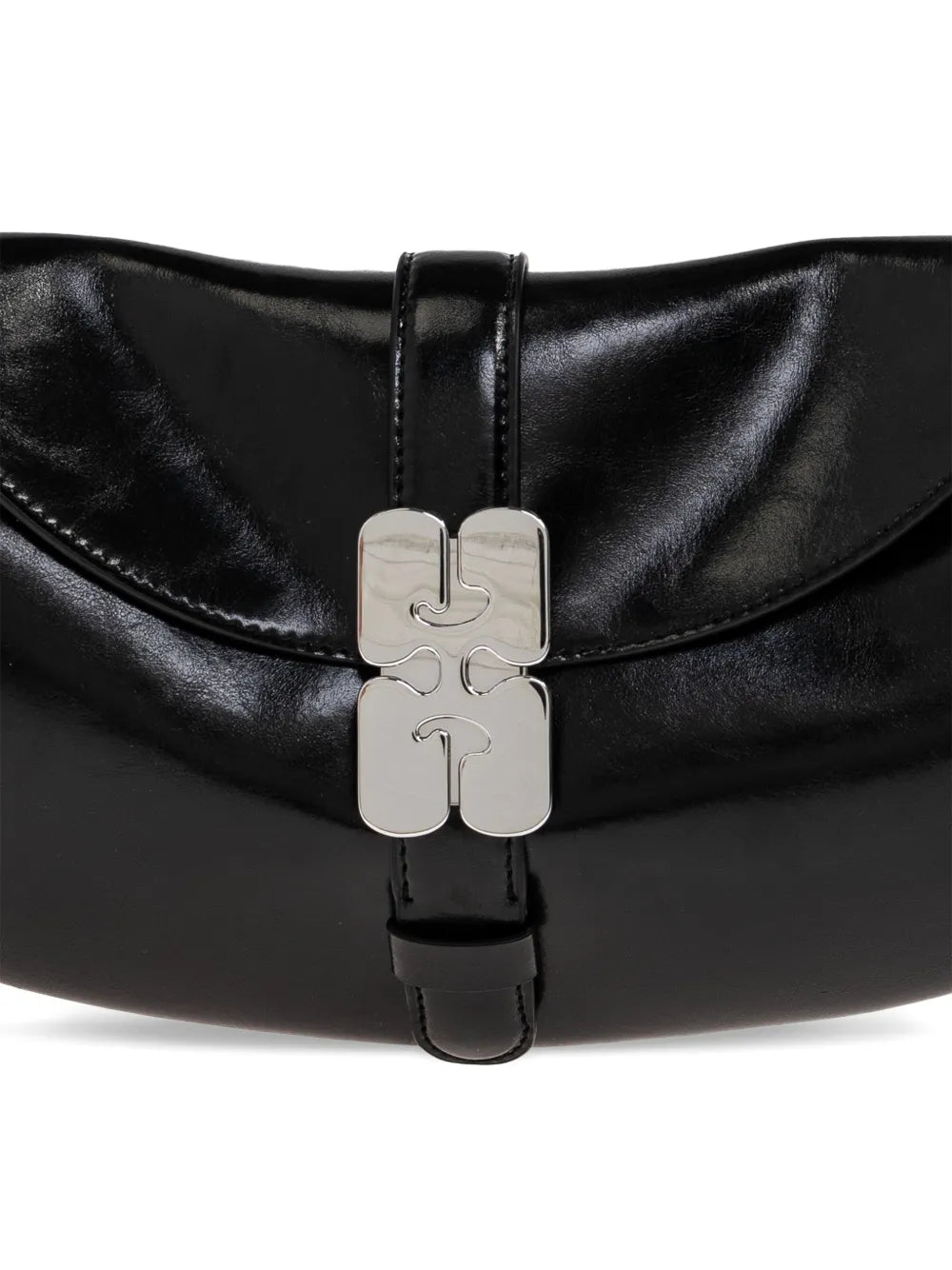 Ganni Logo Buckle Shoulder Bag