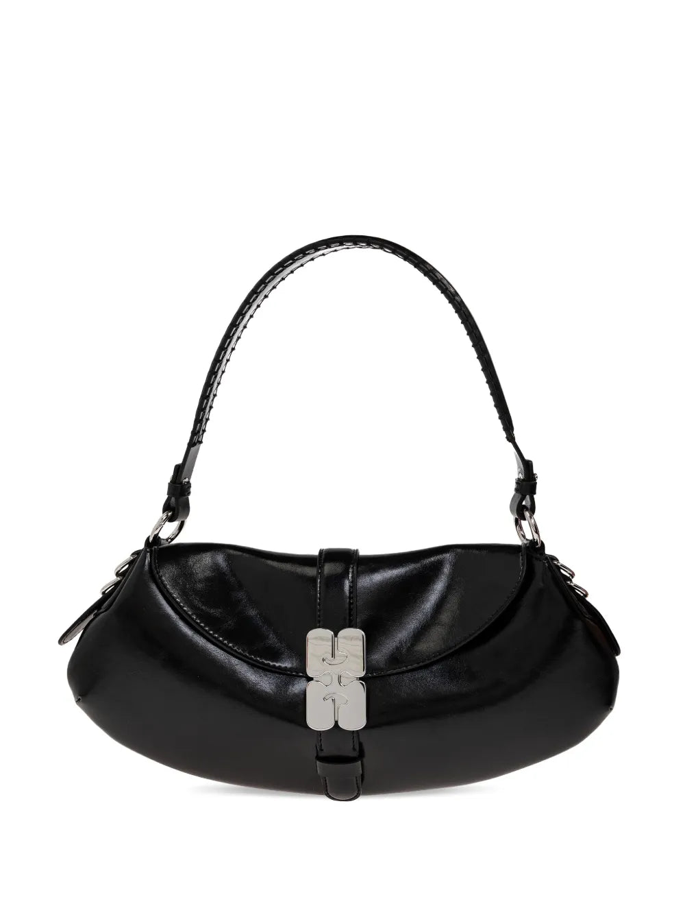 Ganni Logo Buckle Shoulder Bag