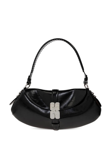 Ganni Logo Buckle Shoulder Bag