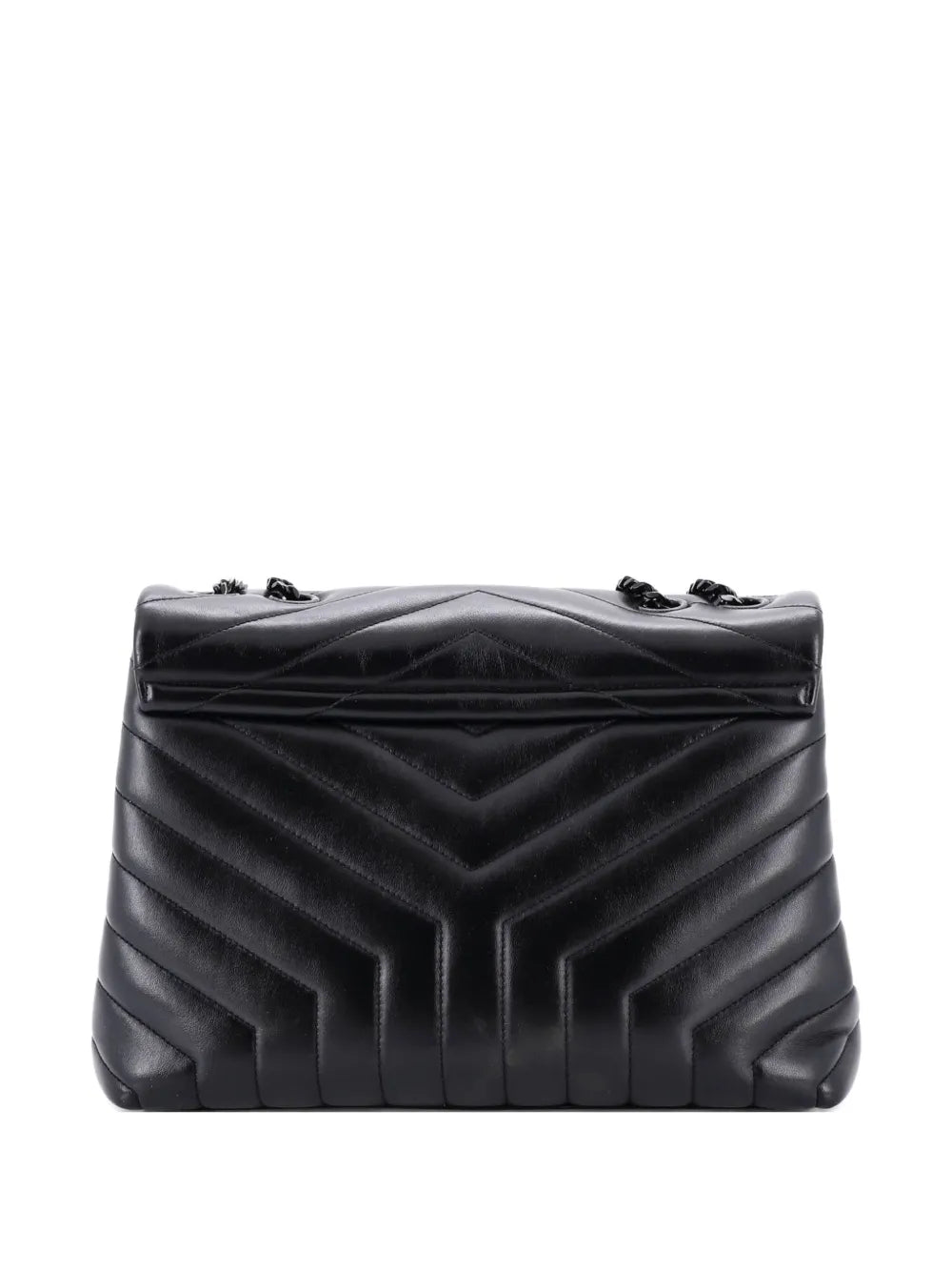 Saint Laurent Pre Owned Loulou Matelasse Chevron Leather Medium Shoulder Bag