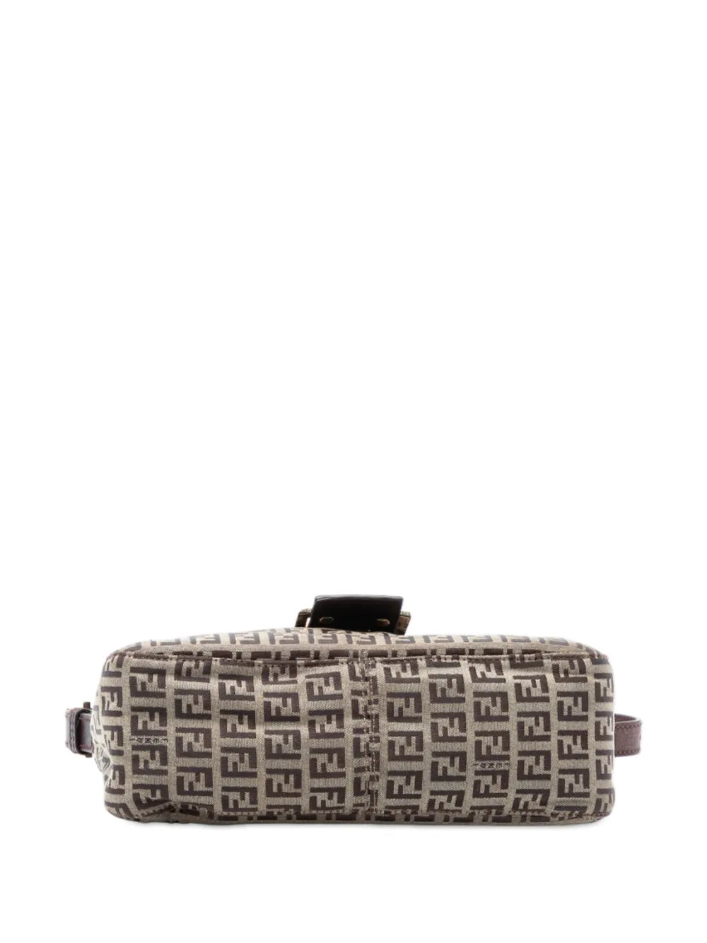 Fendi Pre Owned 2000 2010 Zucchino Canvas Double Flap Shoulder Bag