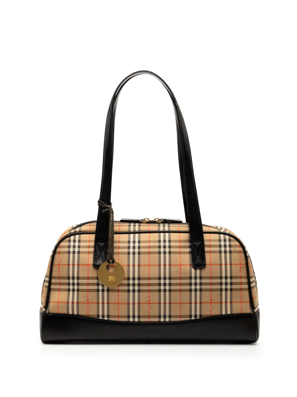 Burberry Pre Owned 2000 2017 Haymarket Check Canvas Shoulder Bag