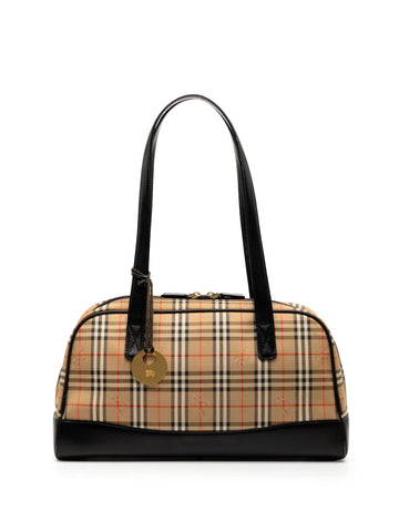 Burberry Pre Owned 2000 2017 Haymarket Check Canvas Shoulder Bag