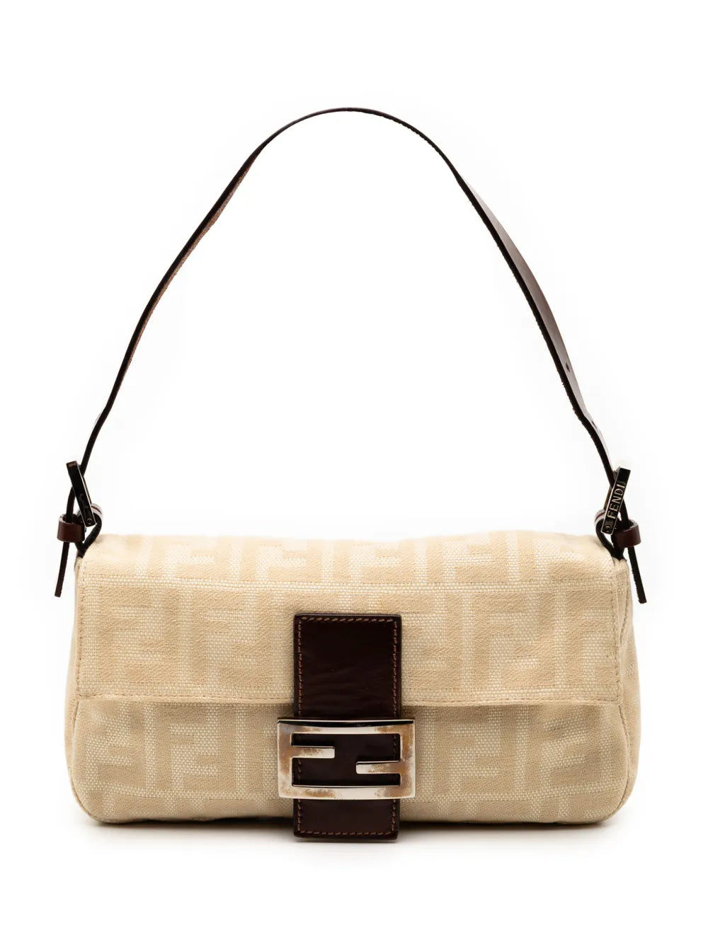 Fendi Pre Owned 2000 2010 Zucca Canvas Baguette Shoulder Bag