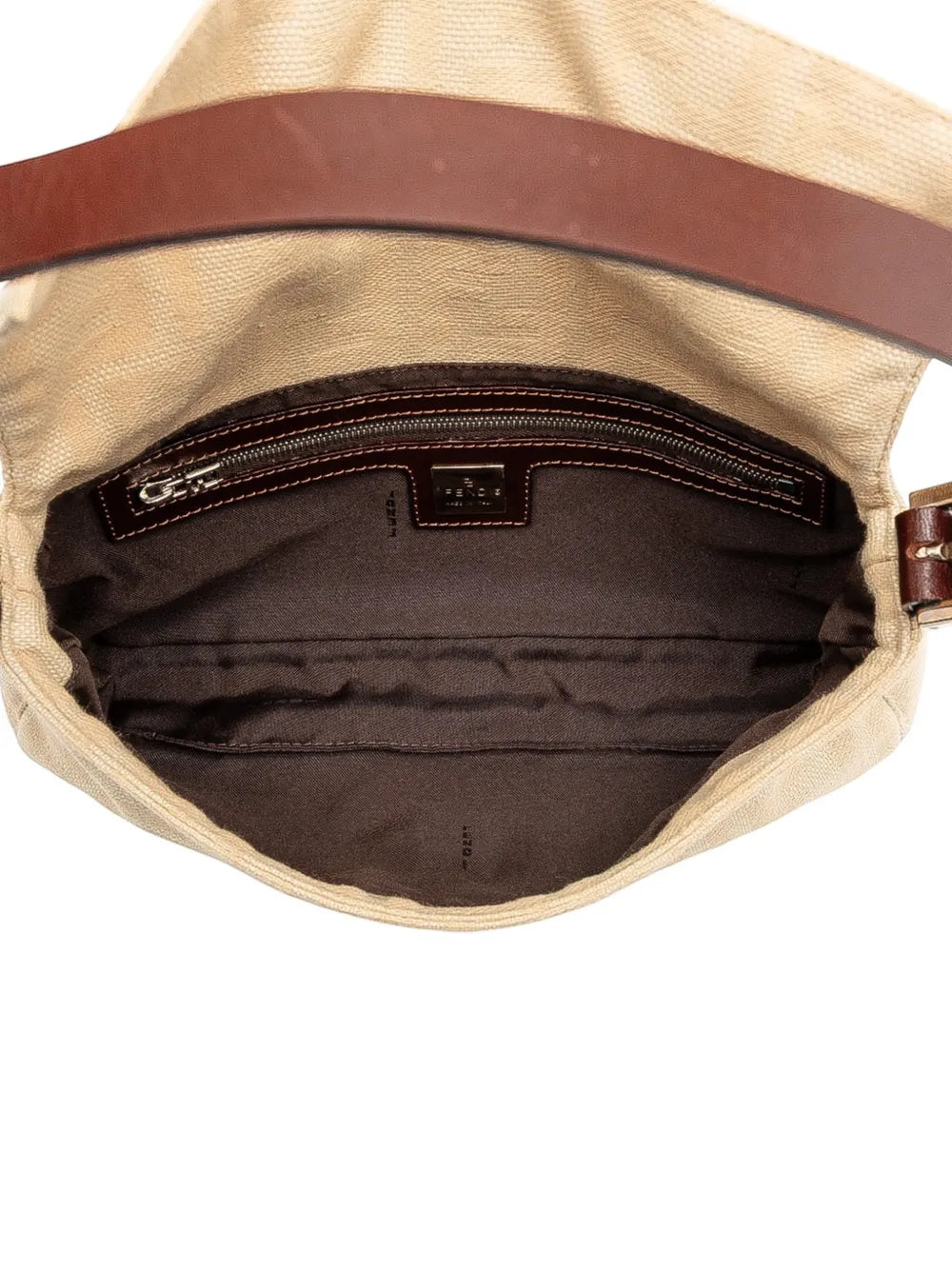 Fendi Pre Owned 2000 2010 Zucca Canvas Baguette Shoulder Bag