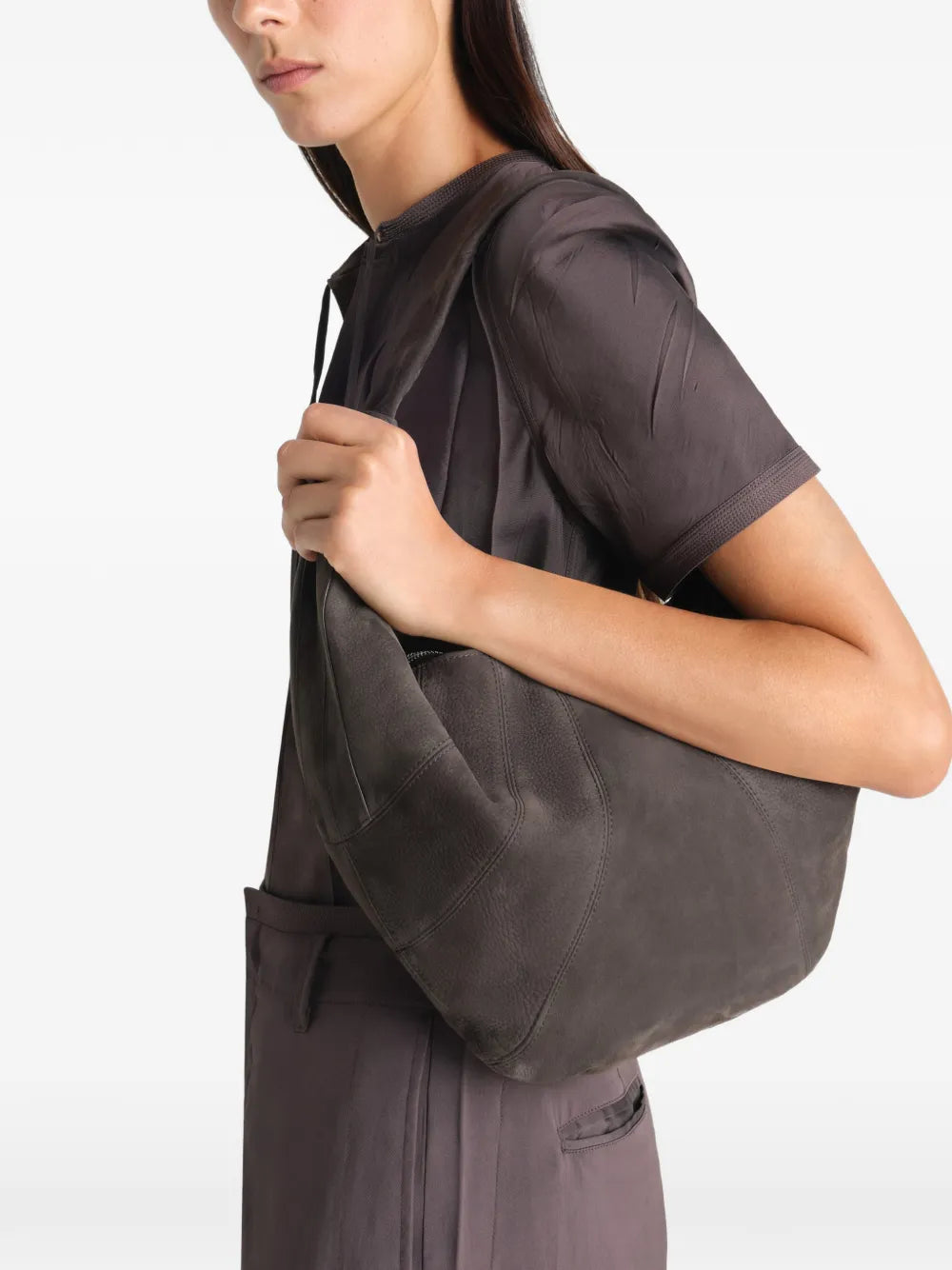 Lemaire Fortune Croissant Topstitched Bag