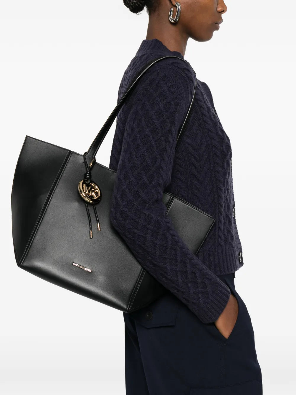 Michael Michael Kors Logo Detail Leather Shoulder Bag