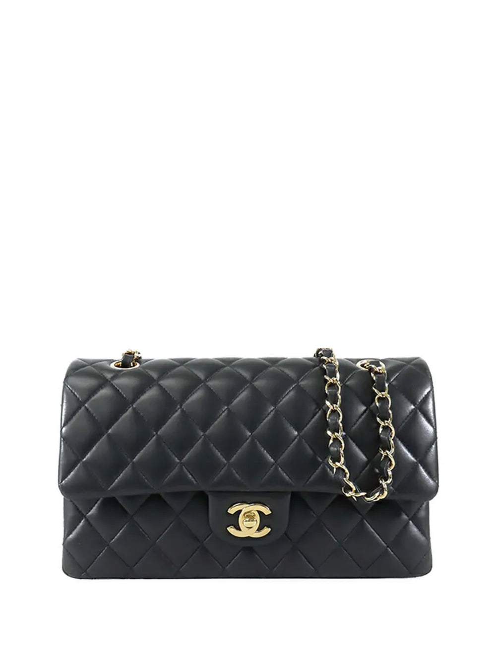 Chanel Pre Owned 2021 Medium Classic Lambskin Double Flap Shoulder Bag