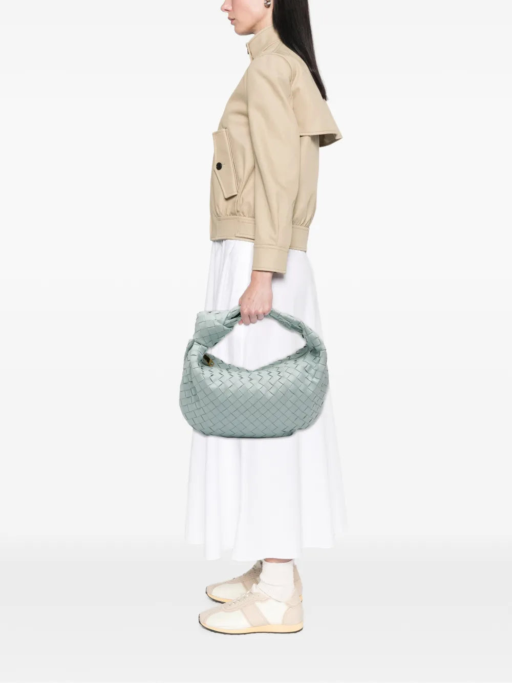 Bottega Veneta Pre Owned 2012 2025 Teen Nappa Intrecciato Jodie Hobo Bag