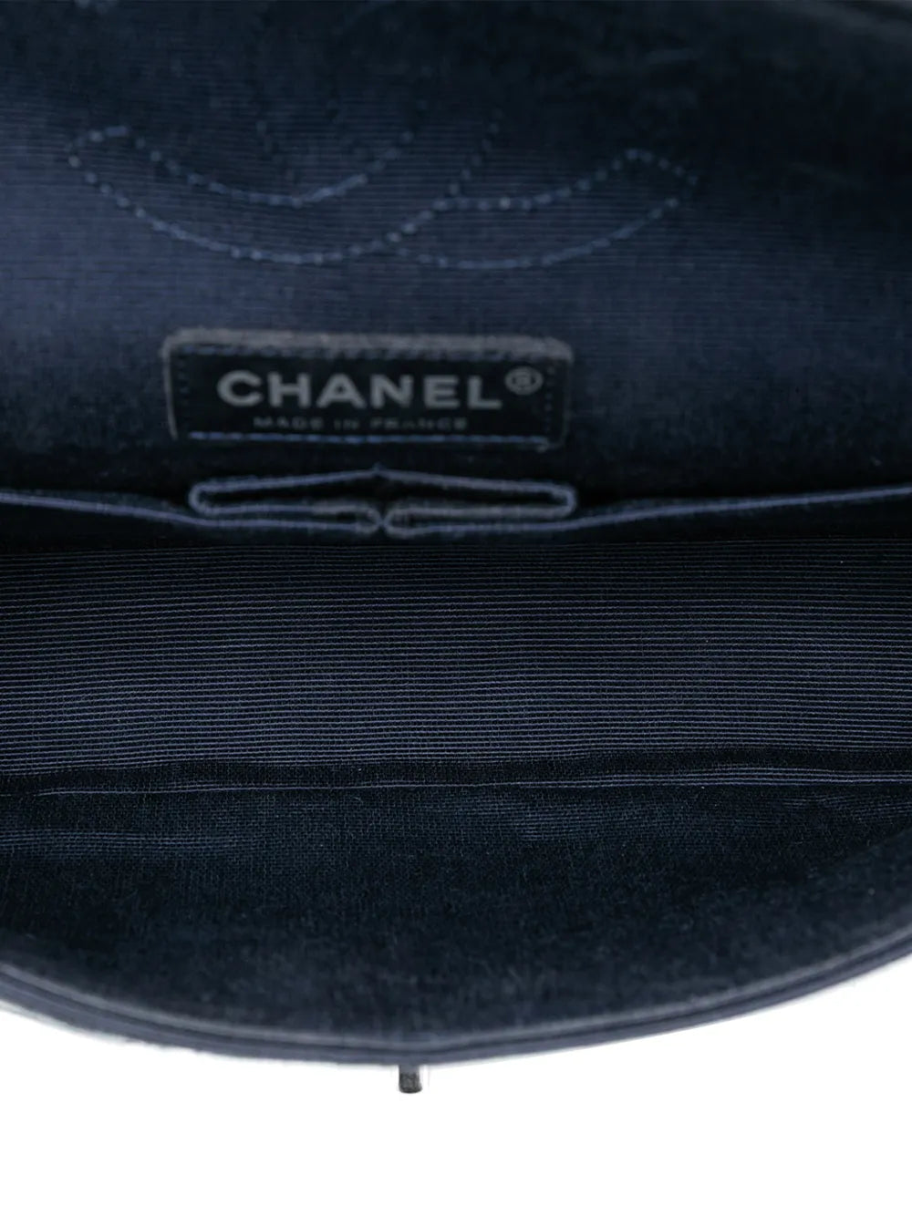 Chanel Pre Owned 2014 Medium Classic Printed Grosgrain Double Flap Shoulder Bag