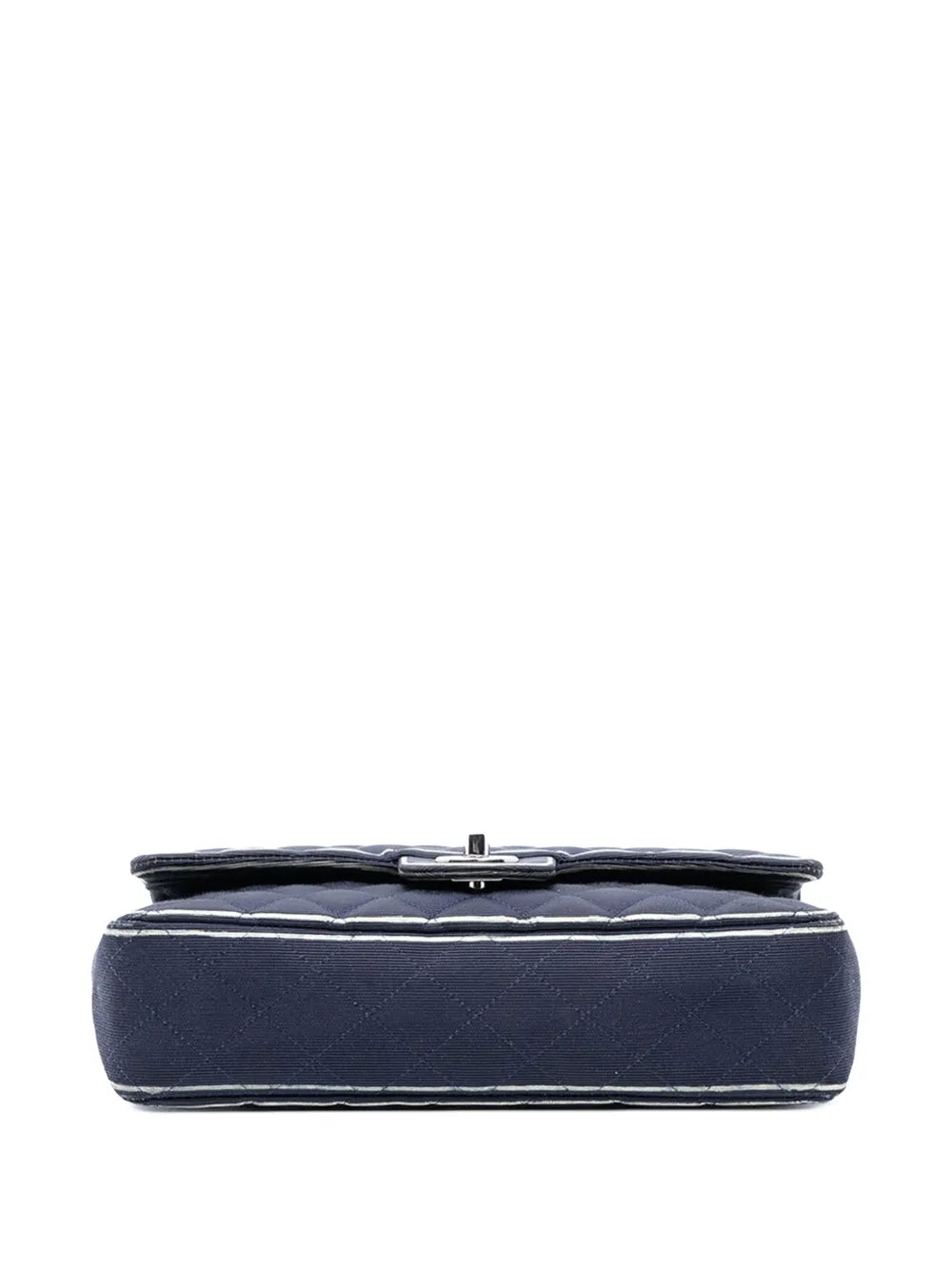 Chanel Pre Owned 2014 Medium Classic Printed Grosgrain Double Flap Shoulder Bag