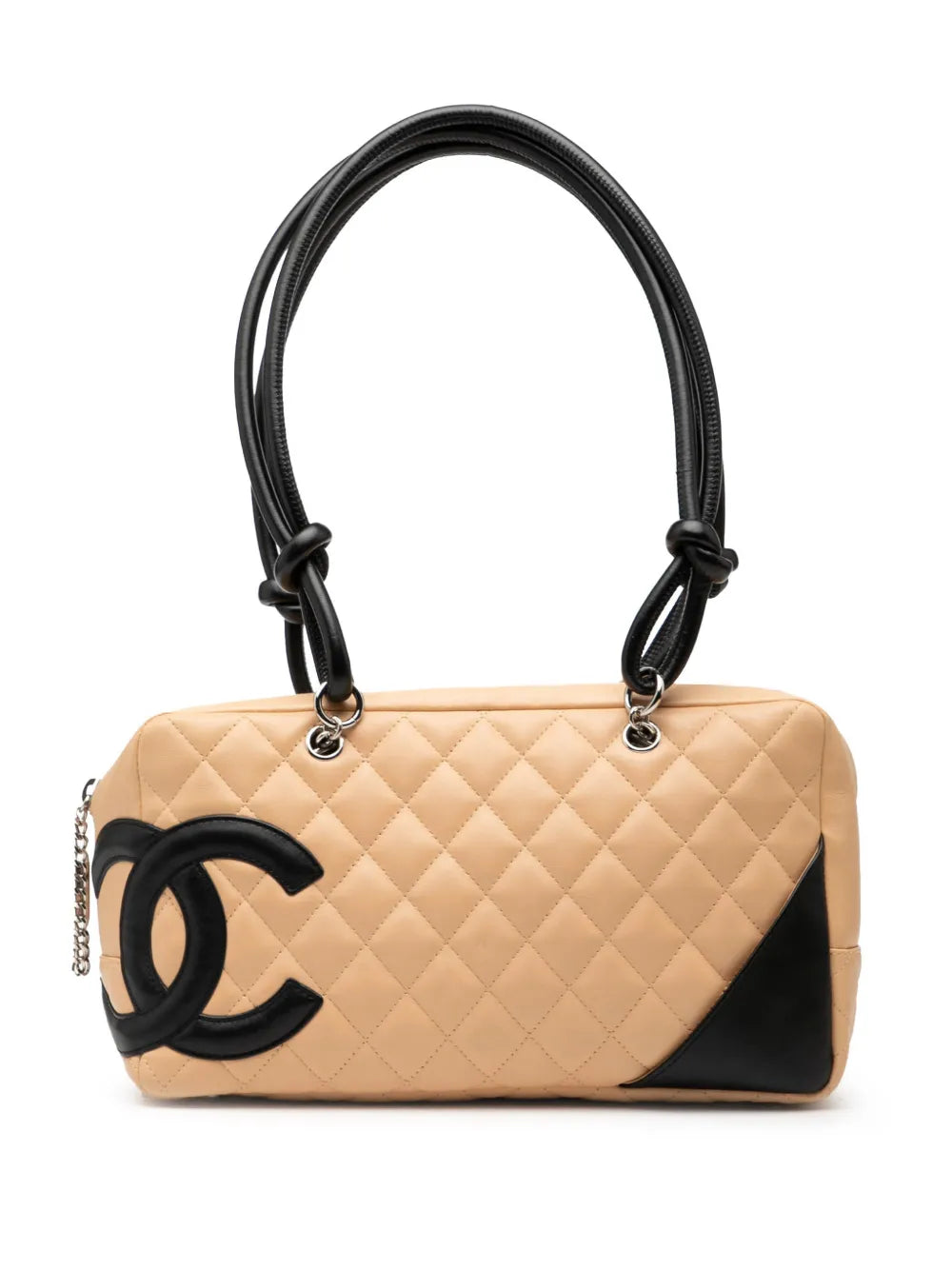 Chanel Pre Owned 2004 2005 Large Quilted Lambskin Cambon Ligne Shoulder Bag