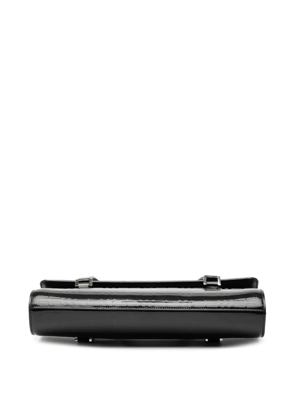 Burberry Pre Owned 2000 2017 House Check Embossed Patent Shoulder Bag