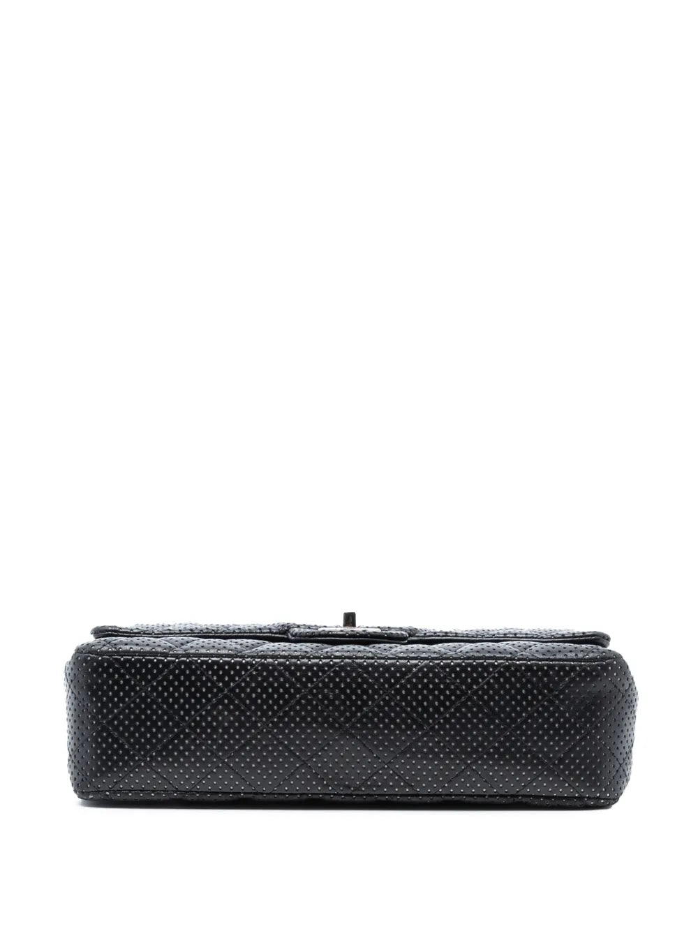 Chanel Pre Owned 2006 2008 Medium Classic Perforated Lambskin Double Flap Shoulder Bag