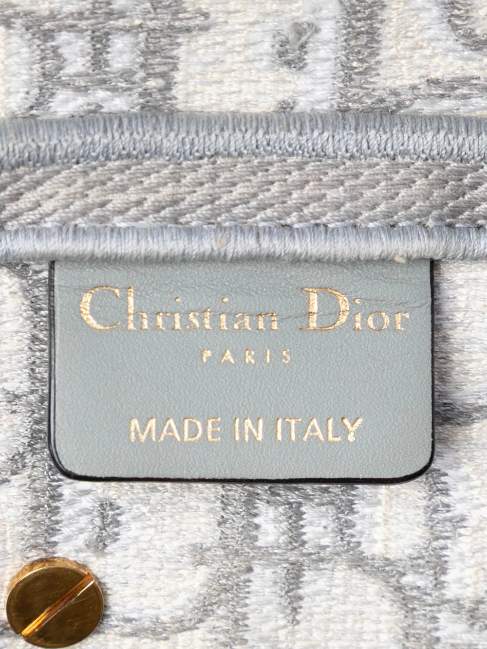 Christian Dior Pre Owned 2021 Oblique Embroidered Canvas Saddle Bag Shoulder Bag