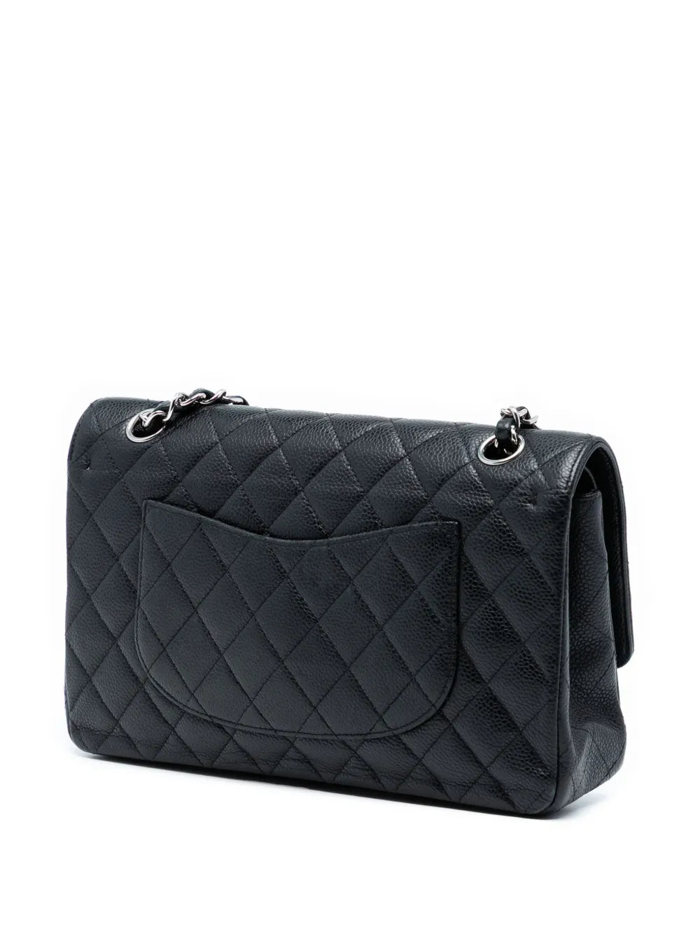 Chanel Pre Owned 2009 2010 Medium Classic Caviar Double Flap Shoulder Bag