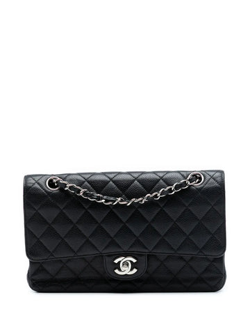 Chanel Pre Owned 2009 2010 Medium Classic Caviar Double Flap Shoulder Bag