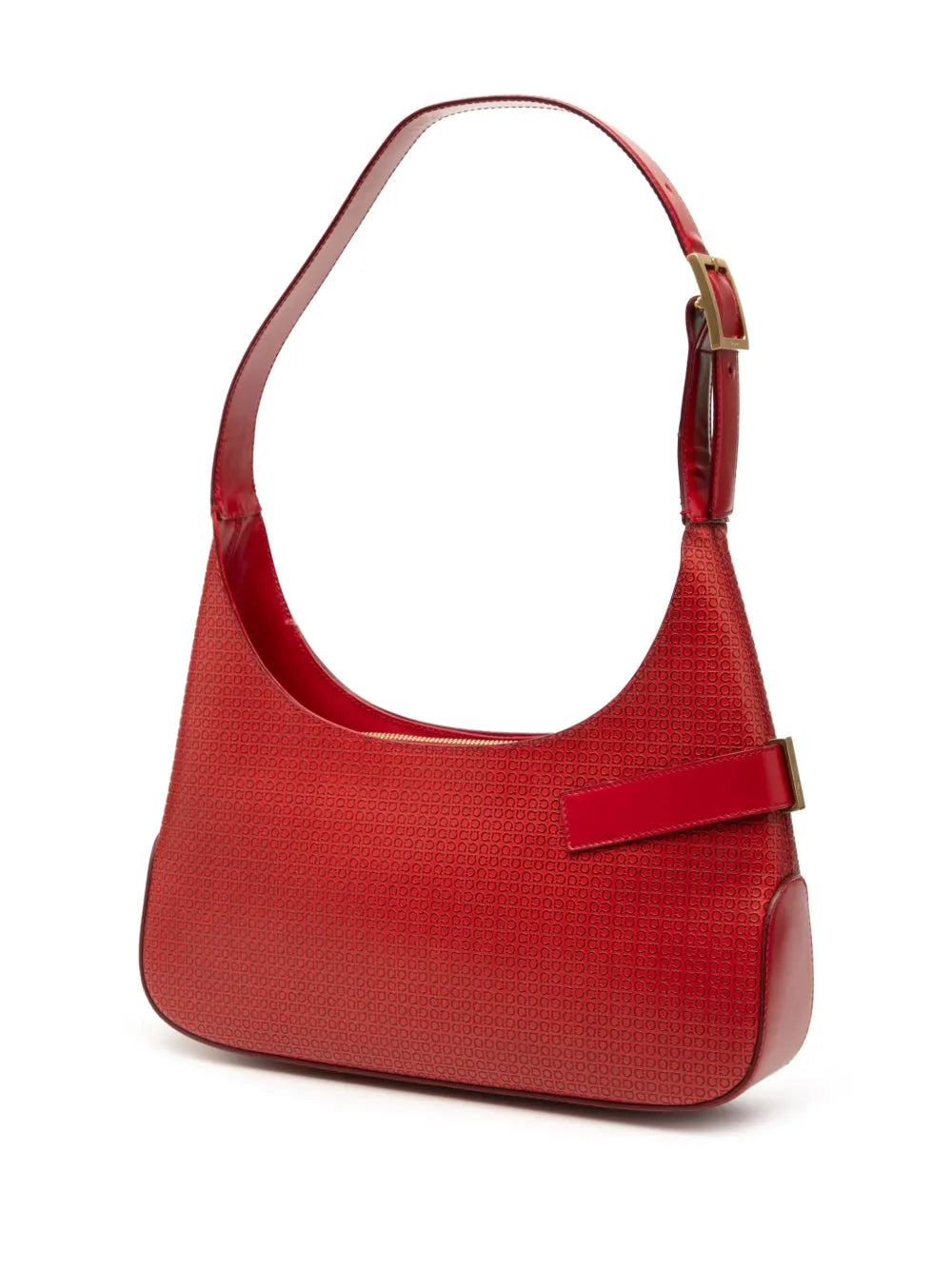 Ferragamo Pre Owned 2010 2025 Gancini Embossed Leather Shoulder Bag