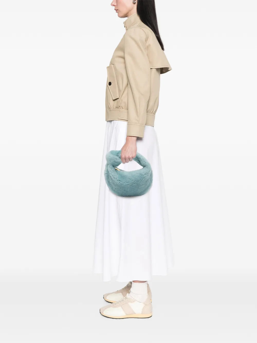 Bottega Veneta Pre Owned 2012 2025 Mini Shearling Jodie Hobo Bag