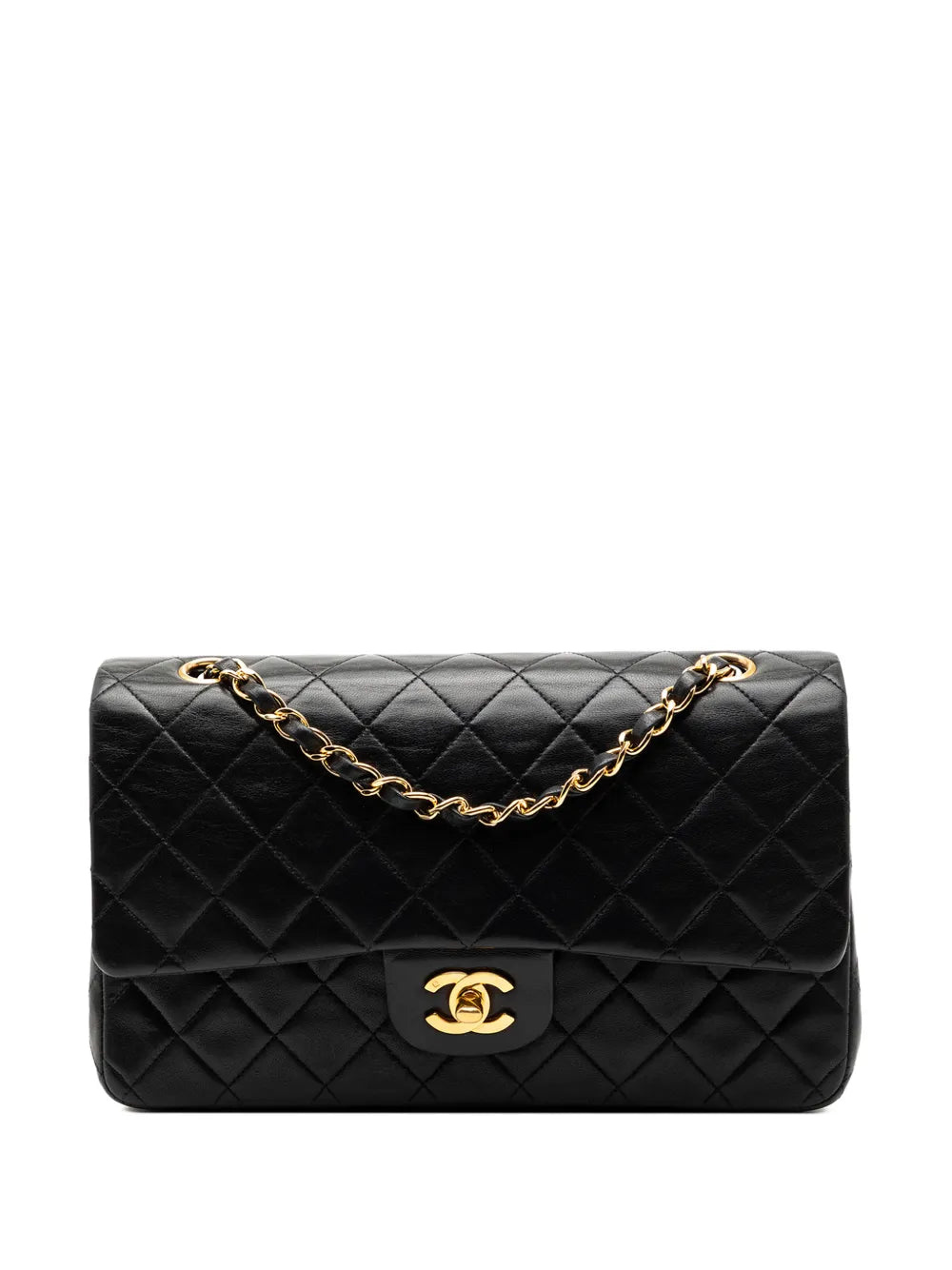 Chanel Pre Owned 1991 1994 Medium Classic Lambskin Double Flap Shoulder Bag